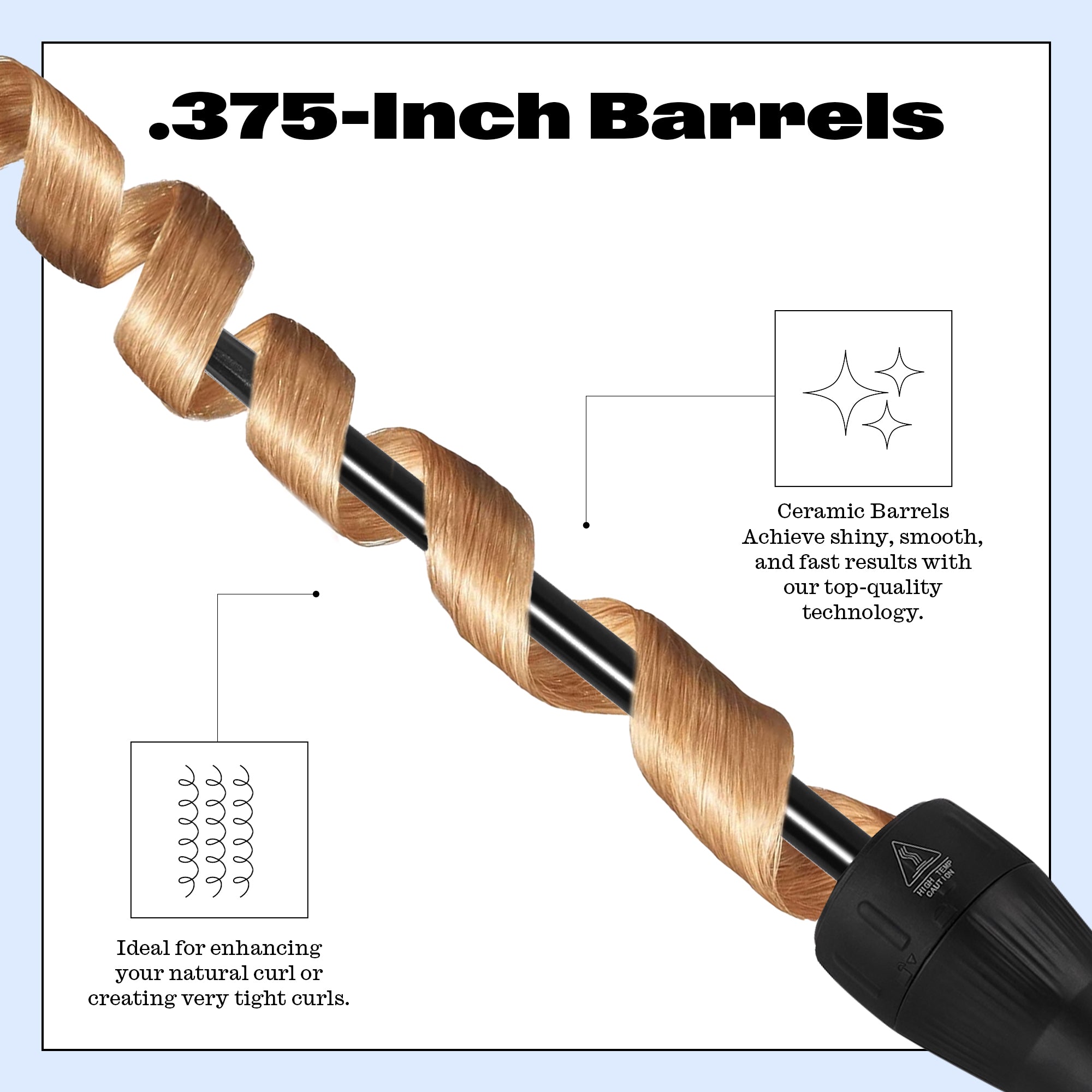 Mood™ Tiny Wand + Handle - Black - Trademark Beauty